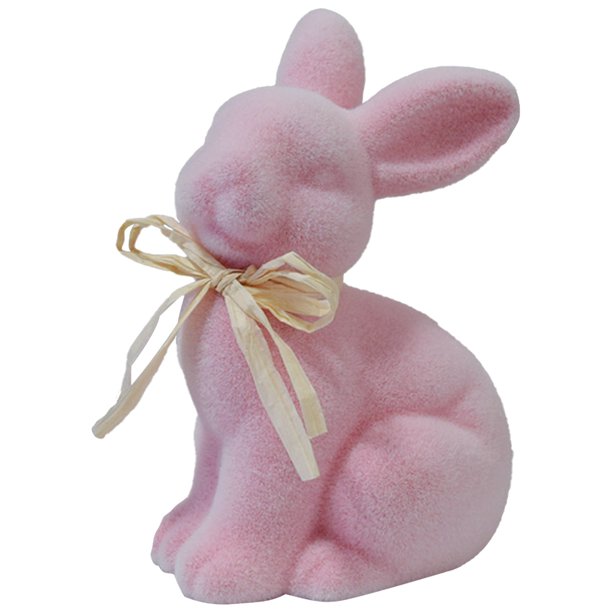 Musgo Terciopelo Simulado Conejito Pascua Sala Estar Escritorio Pequeños Adornos Decoraciones Lindas (rosa) Rosa (altura 19 Cm)