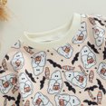 thumbnail image 4 of Okbabeha Newborn Baby Girl Boy Halloween Outfit Pumpkin Sweatshirt Oversized Bubble Romper Onesie Infant Fall Clothes, 4 of 7