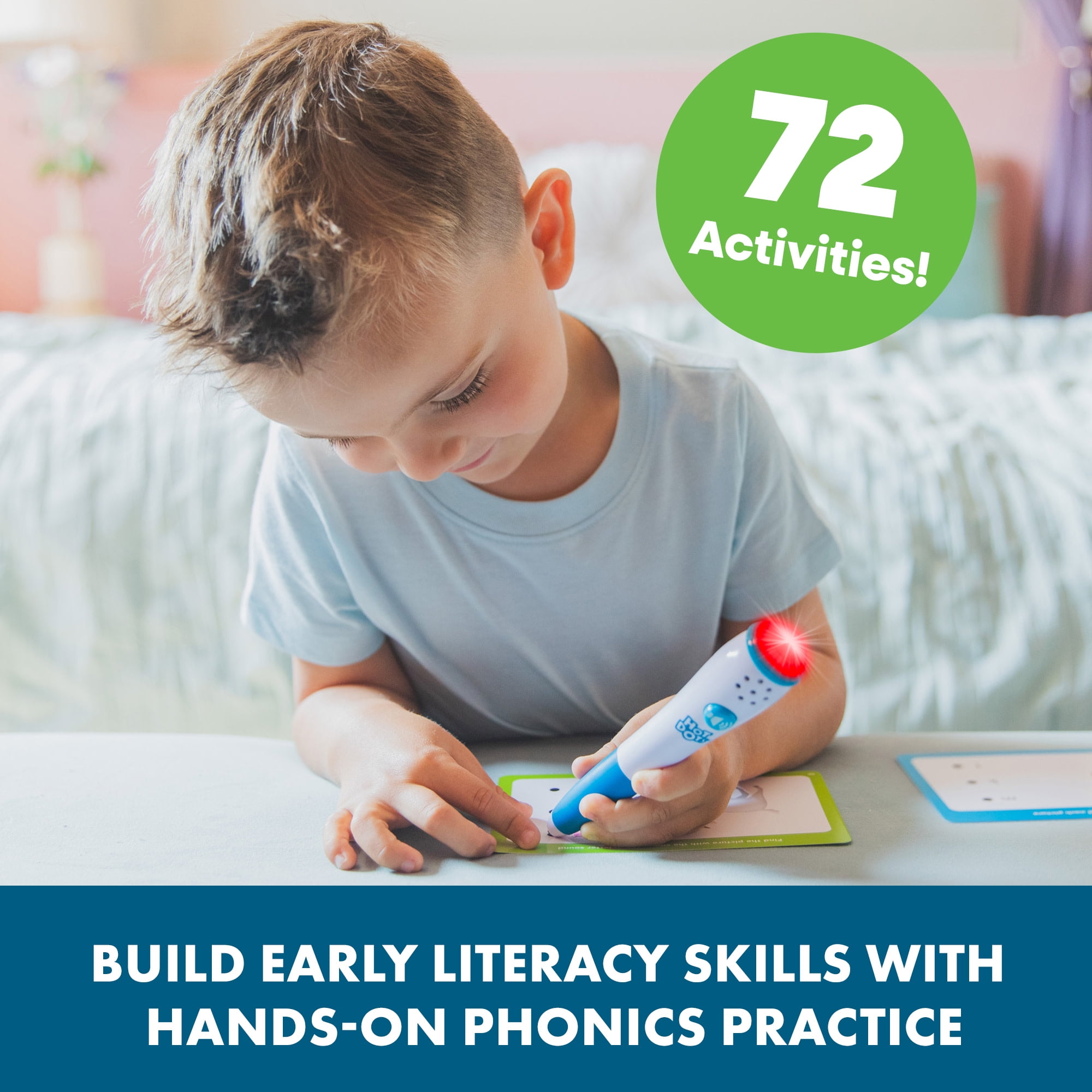 Educational Insights Hot Dots Beginning Phonics Flash Cards with Interactive Pen, Ages 3+