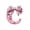 White Pink C, variant on spefrowx Pink Rose Initial R Letter Twin Comforter Sets for Kids, Retro Farm Floral Bow Bedding Set, Pink Reversible, 2pcs, 1 Comforter and 1 Pillowcase