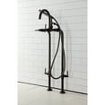 thumbnail image 3 of Aqua Vintage CCK8105DL Concord Freestanding Tub Faucet with Supply Line, Stop Valve, Oil Rubbed Bronze, 3 of 8