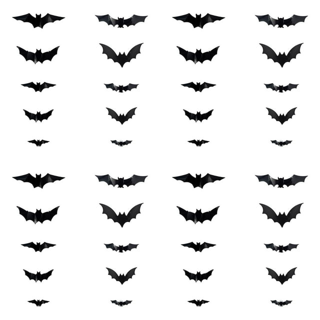 Decorations Bat Night Light Hanging LED Ornament for Home Party Indoor Outdoor 36PCS,4-Pack