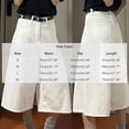 thumbnail image 4 of Jean Pants For Womens Liweisiy Wide Leg Palazzo Solid Color Capri Loose Pants Trendy Casual Denim Trousers White S, 4 of 7