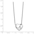 thumbnail image 3 of SS White Ice .01ct. Diamond Heart Necklace 18 Inch, 3 of 3