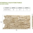 thumbnail image 4 of Ekena Millwork 49"W x 25.50"H x 1.25"D Acadia Ledge Stacked Stone, StoneWall Faux Stone Siding Panel, Sandstone, 4 of 11