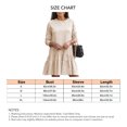thumbnail image 1 of Round Neck Dress, Machine Washable Long Sleeve Dress Widely Applicable Polyester  For Holiday Beige S, 1 of 5