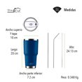 thumbnail image 3 of TERMO 30 OZ DE ACERO INOXIDABLE CON POPOTE Y CEPILLO COLOR AZUL, 3 of 8