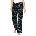 thumbnail image 1 of Fotbe Little Fish Skeleton Pantalones de Pijama para Mujer, Pantalones de Dormir, Pantalones Pj con Cordón y Bolsillos-Medium, 1 of 6