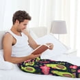 thumbnail image 5 of Logiee Avocado Love Print Pajama Pants for Men,Men’s Pajama Bottoms,Mens PJ Pants with Pockets & Button Fly-Small, 5 of 6