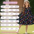 thumbnail image 6 of FKELYI Toddler Girl Long Sleeve Dresses Breathable A-Line Ruffle Trim Dress Soft Fall Outfits for Girls Colorful Dog Paw Print Patchwork Dresses, 7-8 Y, 6 of 6