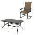 thumbnail image 5 of Nuu Garden Patio Dining Set 7 Pieces Outdoor Dining Set for 6 Patio Textilene Chairs with C-Shape Leg, Dining Table with 1.57" Umbrella Hole for Lawn Garden Deck, Brown, 5 of 10