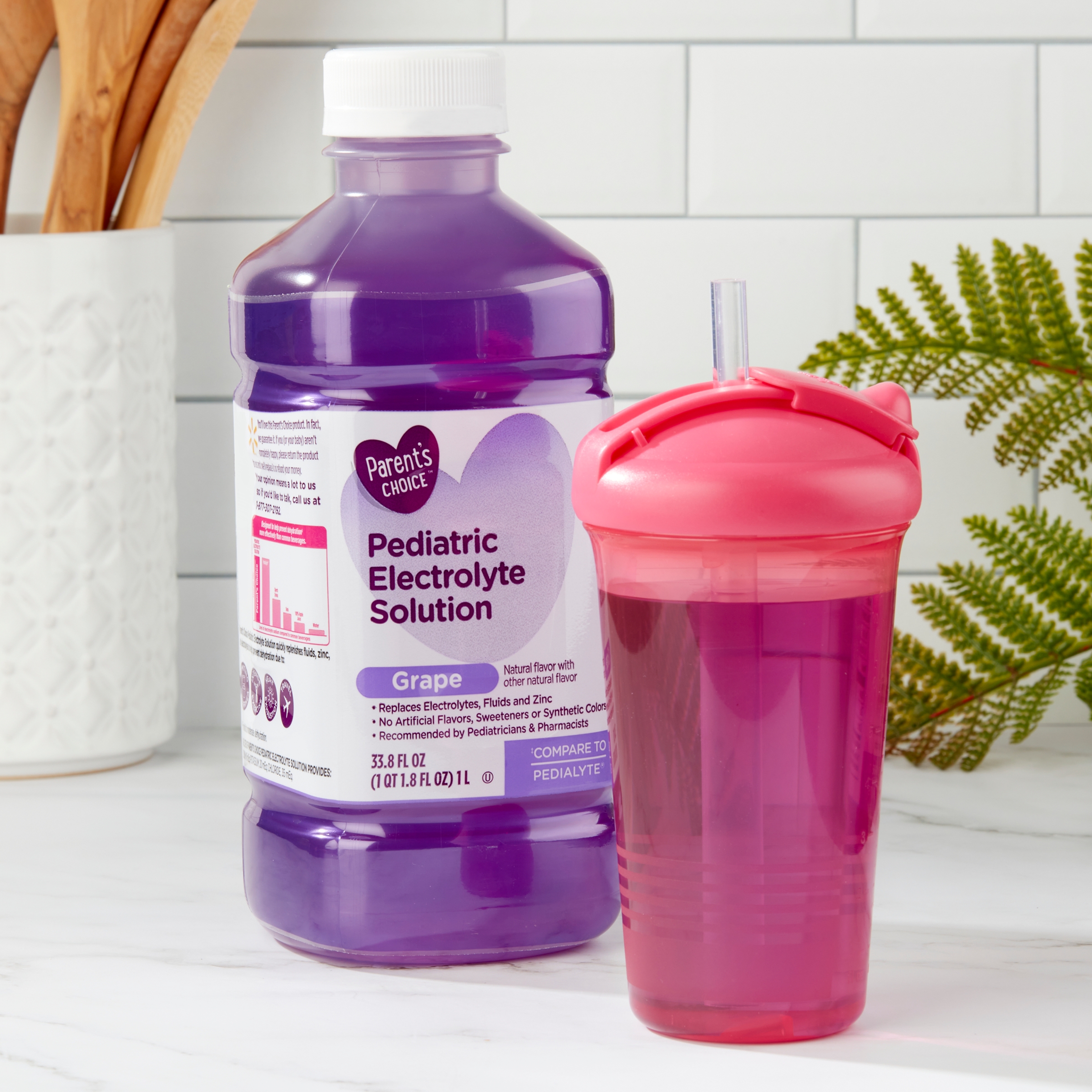 Parent's Choice Electrolyte Solution, Grape, Helps Prevent Dehydration, 1 Liter - image 2 of 8