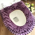 thumbnail image 3 of Funda de asiento de inodoro cálida, asiento de inodoro de baño lavable con cremallera, 3 of 5
