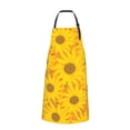 thumbnail image 2 of Pofeuu Sun Flowers Print Waterproof Apron with Pockets Adjustable Cooking Aprons Kitchen Bib for Baking Household Cleaning, 2 of 8