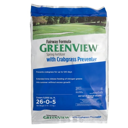 GreenView Fairway Formula Spring Fertilizer with Crabgrass Preventer, 17 lb bag covers 5,000 sq