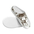 thumbnail image 3 of Daiia Woodland Forest With Deers Print Women’s Fuzzy Slippers Memory Foam Lightweight House Shoes Cozy Loafer Flannel House Shoes-42/43, 3 of 7