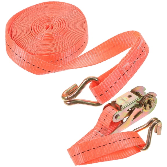 PENIKOKO Orange Buckle Strap Cargo Ratchet Lashing Strap for Moving Large Items Heavy Duty Tie Down 1 Set