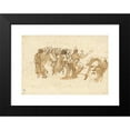 thumbnail image 2 of Giovanni Domenico Tiepolo 14x11 Black Modern Framed Museum Art Print Titled - A Saint Preaching, and the Head of an Oriental (ca. 1759), 2 of 5