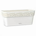 thumbnail image 2 of Marshall Pottery 7009012 19.7 x 7.09 in. Deroma Leaf Resin Leaves Balcony Planter, White, 2 of 2