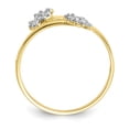 thumbnail image 2 of Primal Gold 10 Karat Yellow Gold with Rhodium-plated Double Flower Cubic Zirconia Ring, 2 of 7