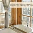 thumbnail image 4 of Magnetic Curtain Tiebacks 4 Pack: Strong Magnets Closure, Boho Wooden Bead Curtain Ties Back for Drapes & Curtains Farmhouse Living Room Baby Nursery Decor,Natural, 4 of 12