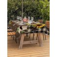 thumbnail image 2 of Outdoor Tablecloth with Umbrella Hole and Zipper, Yellow Sunflowers Rectangle Table Cloth 52x70 Inch Waterproof Tablecloth, Western Star Brown Farmhouse Plaid Picnic Table Cover for Patio Camping, 2 of 7