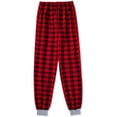 thumbnail image 5 of GRNSHTS Matching Family Pajamas Sets Christmas Matching Holiday Pjs Letter Print Top and Plaid Pants Sleepwear (Black-Women/S), 5 of 8