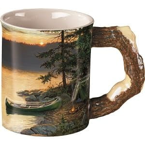 Ceramic 16 OZ Summer Sunrise - Camping Sculpted Coffee Mug