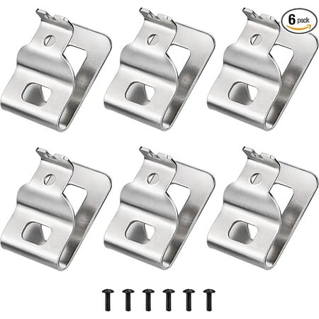 

Belt Clips for Dewalt 6pcs 304 Stainless Steel Drill Tool Clips Hook Kit with Screws for Dewalt N268241 Fit for 20V Power Tools DCD980 DCD985 DCD980L2 DCD985L2