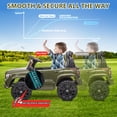 thumbnail image 5 of Licensed Toyota Tacoma 12V Battery Powered Ride on Cars with Remote Control, Kids Electric Ride on Vehicles for Boys Girls, Ride on Truck Toys with USB, AUX, MP3, FM Function, LED Headlight, Green, 5 of 13