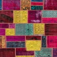 thumbnail image 1 of Ahgly Company Indoor Square Abstract Dark Almond Brown Patchwork Area Rugs, 7' Square, 1 of 6