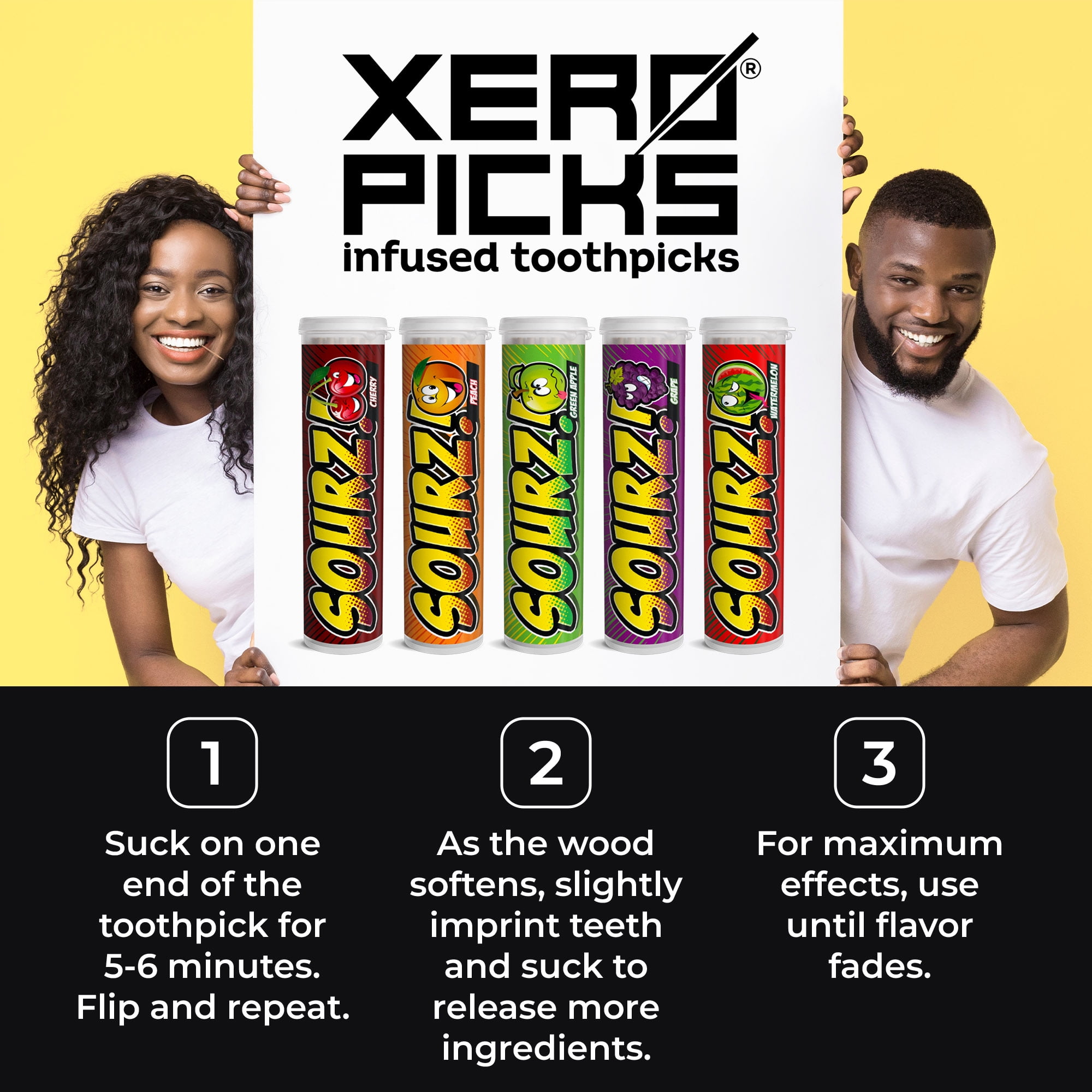 Xero Picks Sourz - Variety Pack - Infused Flavored Toothpicks