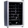 Sanyo 47-Bottle Wine Cooler, Black and Stainless Steel