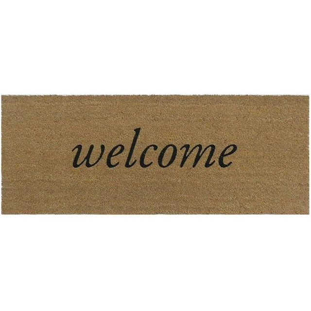 Entryways Tapis de Porte Basics 503EB18x47 18 x 47 Po Résistant à la Glissade de Bienvenue - Marron et Noir