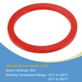 thumbnail image 3 of Uxcell 4" DN100 Silicone Rubber Flat Washer Quick Connector Gasket Red, 3 of 5