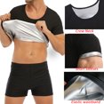 thumbnail image 3 of POP CLOSETS Sauna Sweat Suit Men Weight Loss Shapewear Heat Trapping Sweat T-Shirt Compression Vest, 3 of 7