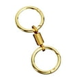 thumbnail image 2 of CxhicLuv Spring Double Ring Keychains, Portable Waist Hangers, Premium Material for Vehicle Keys & Daily Use, Exquisite Design Adds Sophistication, Ideal Gift for Family & Friends, Gold, 2 of 4