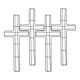 thumbnail image 1 of GAXIRE 4 marcos de metal con forma de cruz para corona de flores, bricolaje, marco de hierro, proyecto de manualidades., 1 of 7