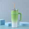 thumbnail image 4 of Djunllk 40oz Tumbler with Straw Insulated Stainless Steel Water Bottle with Handle Cup Holder Friendly, 4 of 8