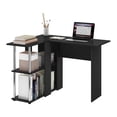 thumbnail image 2 of Furinno Abbott L-Shape Desk with Bookshelf Americano Stainless Steel Tubes, 2 of 6