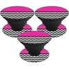 MightySkins POSOCK-Hot Pink Chevron Skin Decal Wrap for Pop Sockets Sticker - Pack of 3 - Hot Pink Chevron