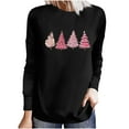 thumbnail image 2 of VgaVtl Womens T Shirts Cotton Christmas Long Sleeve Women's Plus Size Tops Casual Holiday Christmas Tree Layering Tops,Black XL, 2 of 5