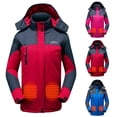 thumbnail image 4 of Lovskoo Heated Jacket for Women 3 Heating Zones Usb Heating Cotton Jacket Heating Insulation and Thickening Charging 3 Temperature Control Winter Quilted Jacket Red, 4 of 4