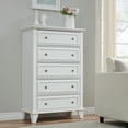 thumbnail image 2 of KATIDAP Dresser for Bedroom with 5 Drawers, Wood Tall Dresser Drawers for Hallway, Living Room,White, 2 of 8