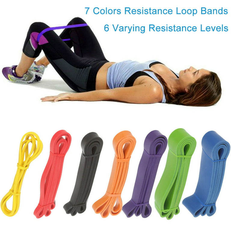 Bodychum Heavy Duty Resistance Band Loop Exercise Yoga Workout Power Gym  Fitness - Blue 