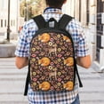 thumbnail image 5 of Uemuo Woodland Creatures Floral Printed Durable 17-inch Student Backpack - Lightweight, Waterproof, Adjustable Straps, Ideal for School, Work, Travel, 5 of 5