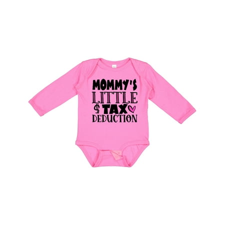 

Inktastic Mommy s Little Tax Deduction Pink Hearts Gift Baby Boy or Baby Girl Long Sleeve Bodysuit