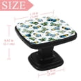 thumbnail image 4 of 4 Pcs Square Cabinet Handle Cupboard Knob Drawer Pulls Handle Blue Butterflies Drawer Knobs with Screws Furniture Decoration, 4 of 7