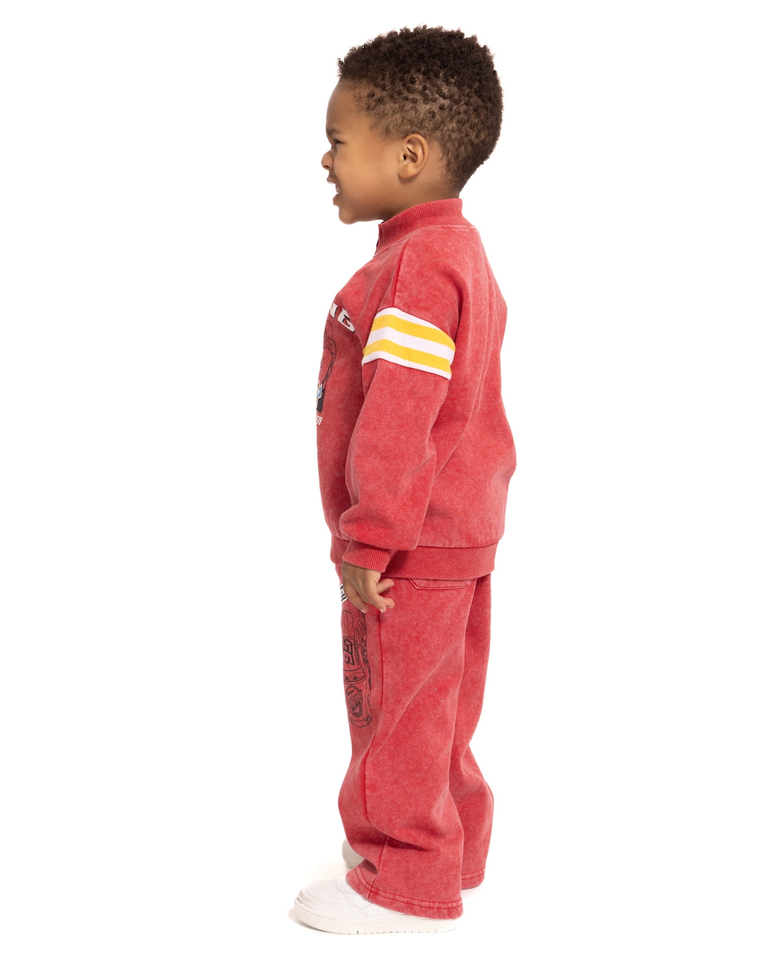 Pixar Cars Toddler Boys Quarter Zip Pullover and Pants Set, 2-Piece, Sizes 12M-5T