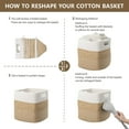 thumbnail image 7 of HBlife Set of 4 Storage Cubes-11 X 10.5 X 10.5 In, Water Hyacinth Cotton Rope Basket with Handles,Brown, 7 of 7